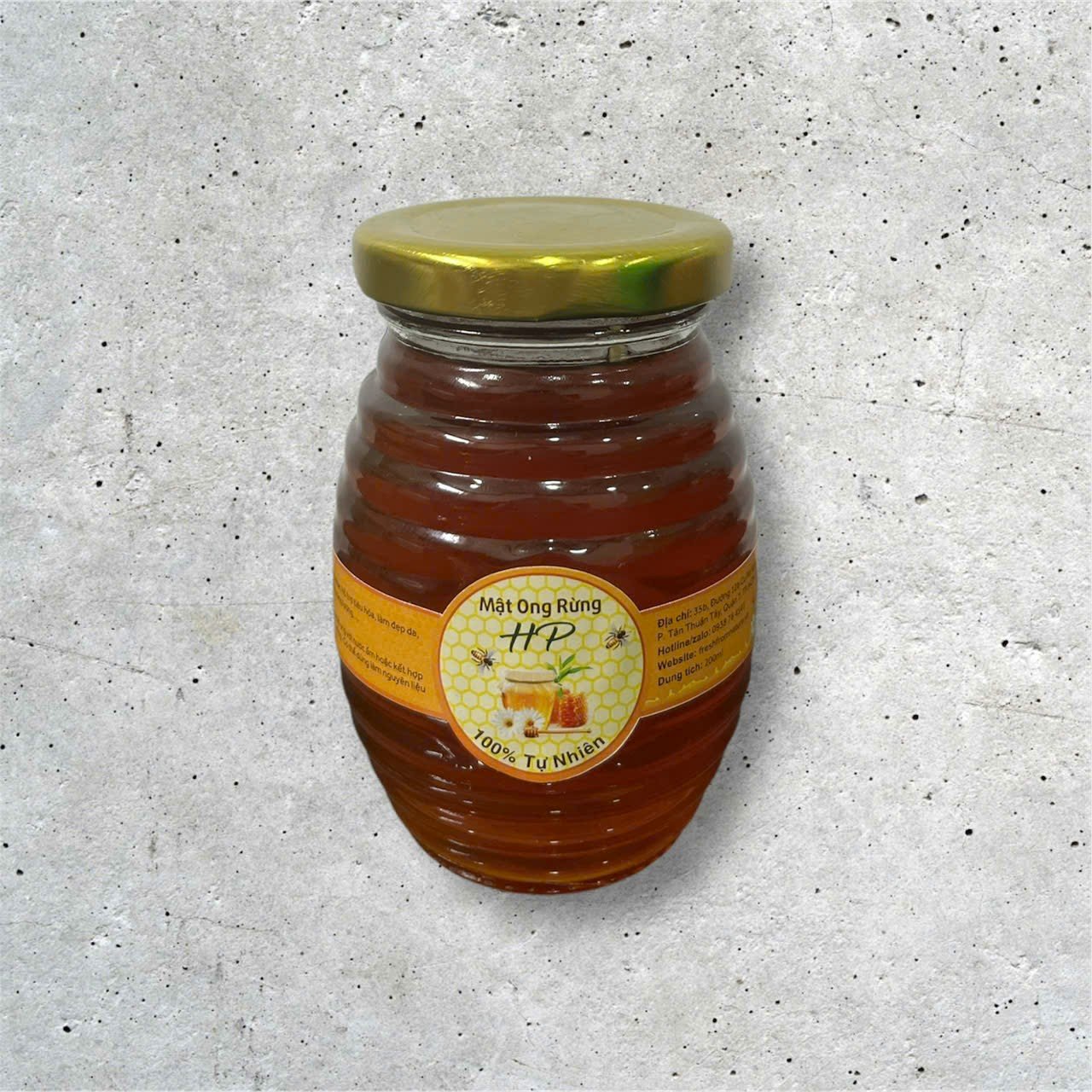 MẬT ONG RỪN HP 100% TỰ NHIÊN HỦ THỦY TINH 200ML